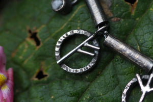 UNEARTHED Sterling Silver Rune Necklace with Rainbow Moonstone