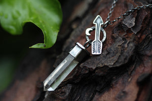 BE BOLD Sterling Silver Necklace with Clear Quartz
