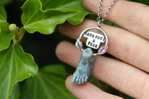BAREFOOT & FREE Ceramic & Sterling Silver Necklace