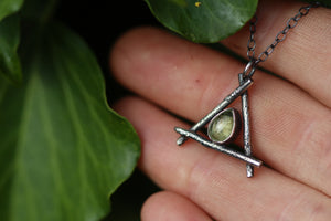 HEARTFIRE Sterling Silver Necklace with Peridot