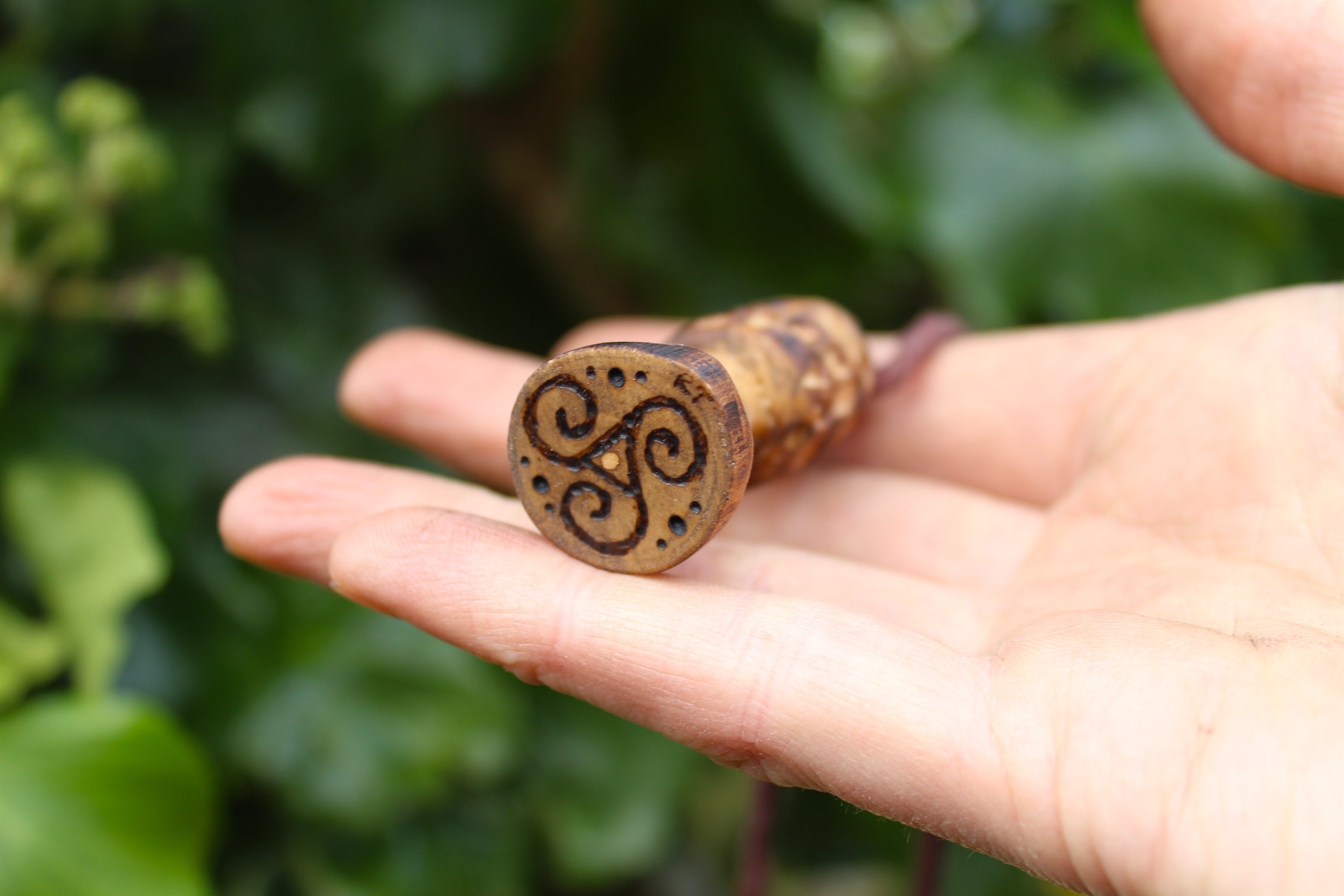 MOREL MAGIC - Handmade Hazel Wood Mushroom Necklace