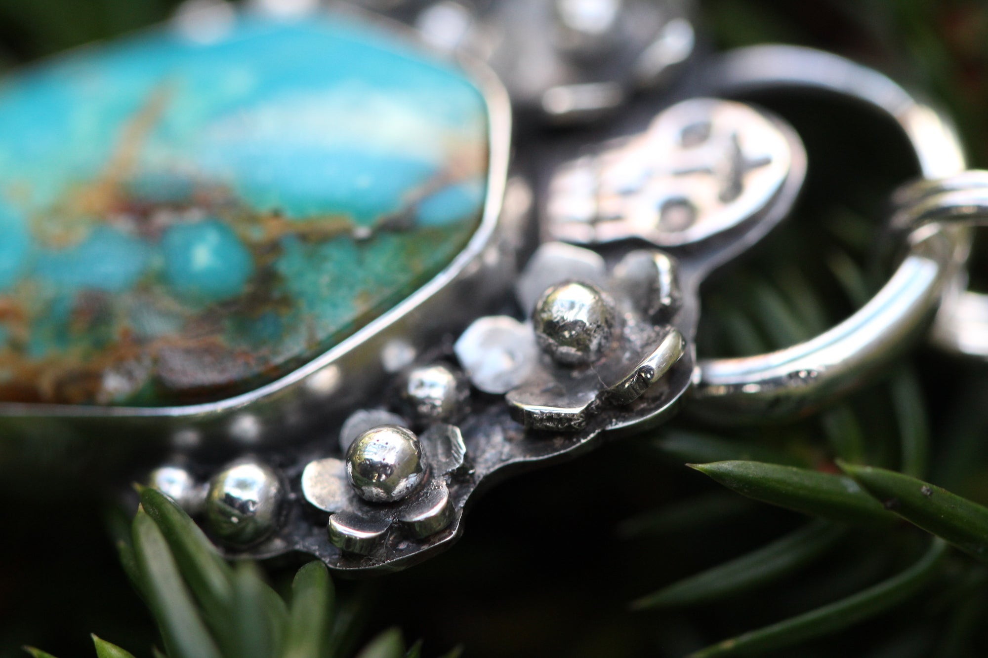 THE OLD ONES Handmade Turquoise Coffin & Sterling Silver Necklace