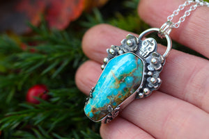 THE OLD ONES Handmade Turquoise Coffin & Sterling Silver Necklace