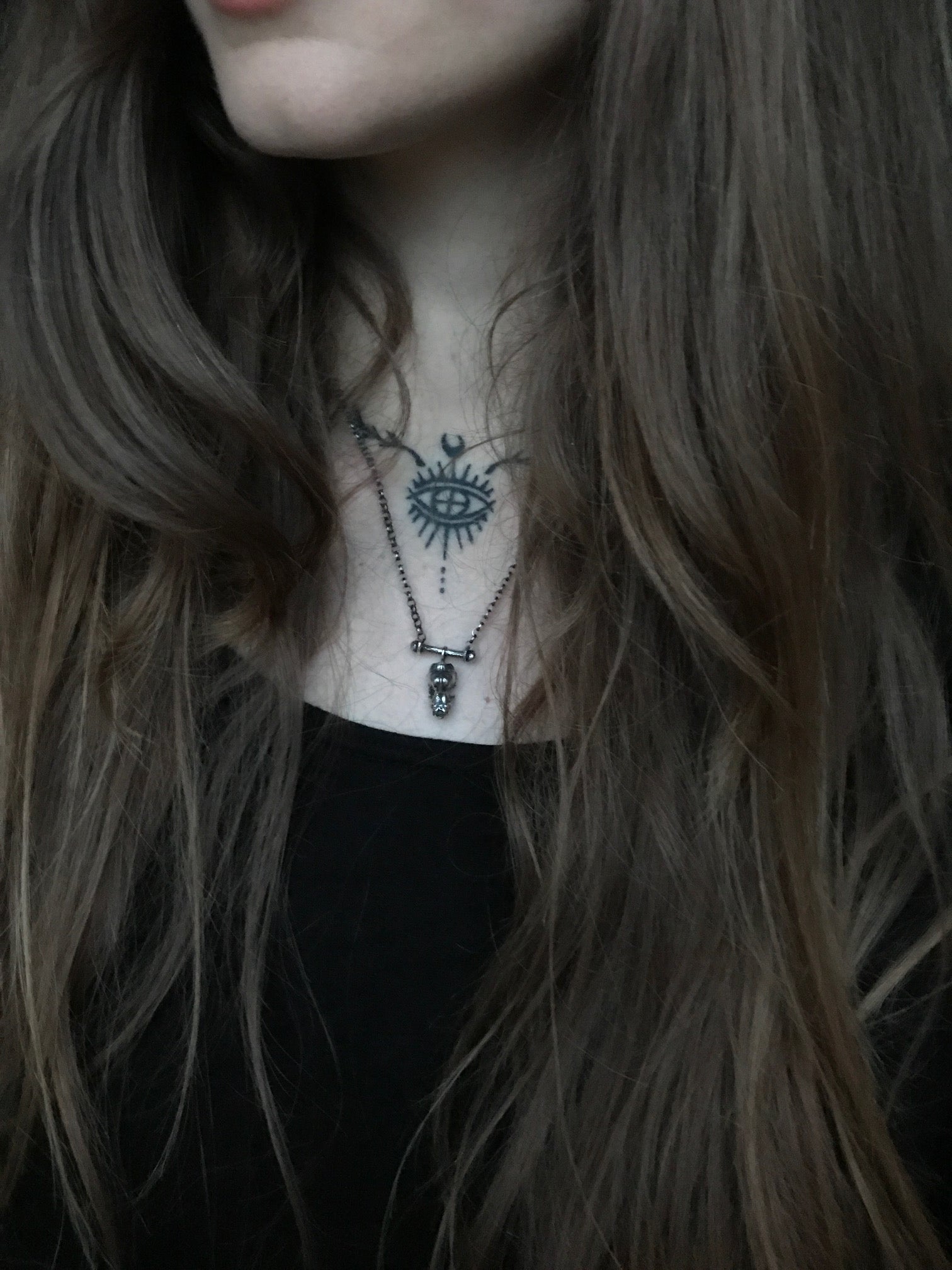 LETTING GO Bat Skull Necklace