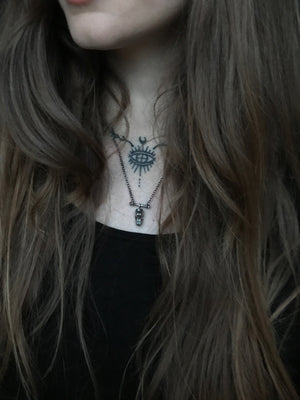 LETTING GO Bat Skull Necklace