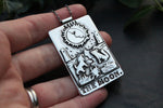 THE MOON Handmade Sterling Silver Tarot Card Necklace
