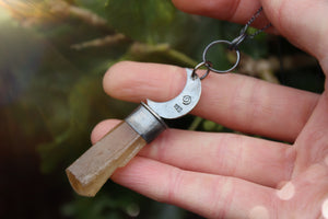 RISING LIGHT Handmade Sterling Silver Necklace with Somerset Calcite