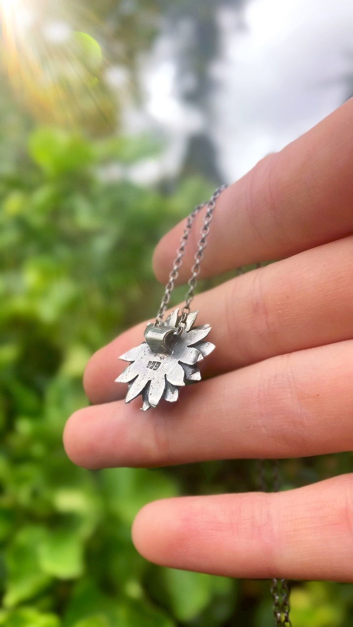 SUNFLOWER Handmade Sterling Silver Necklace (Made to Order)