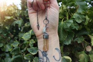 RISING LIGHT Handmade Sterling Silver Necklace with Somerset Calcite