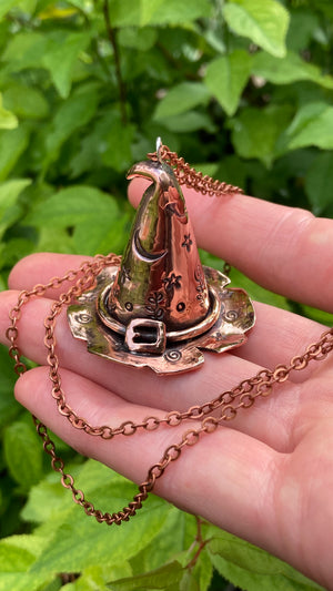 🧙🏼Original Witches Hat🧙🏾Handmade Copper Necklace (Made to Order)